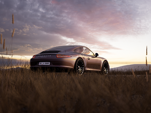 【汽车渲染】Porsche 911 Carrera