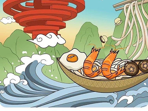 山东美食插画 