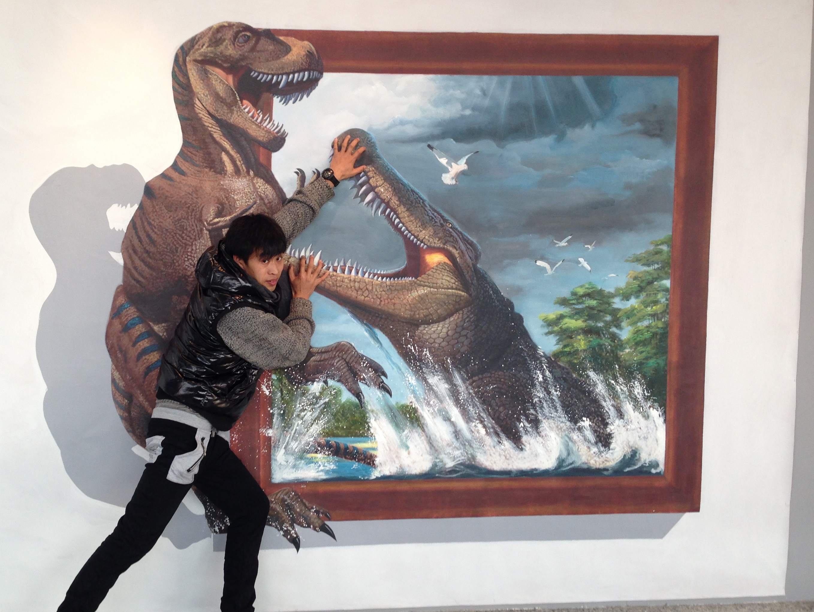 北京3d立体画3d画之恐龙时代作品展示