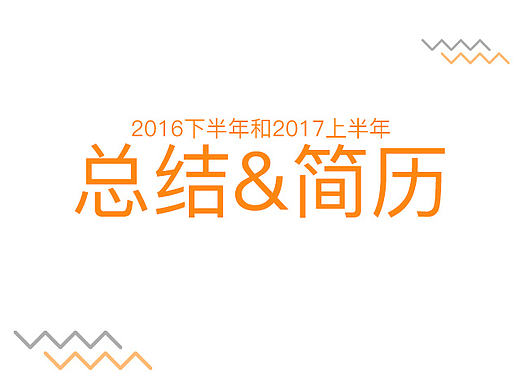 2016&2017总结和简历