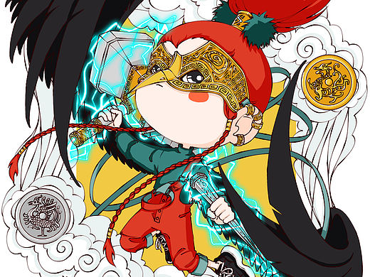 胖頭神仙系列（個人主頁-ZNTU4NTI4NDQ=） - 商業(yè)插畫 - 站酷設計師韓青Winters原創(chuàng)素材 - 站酷ZCOOL