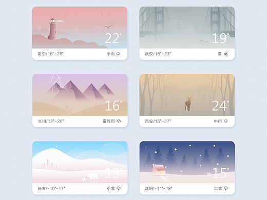 清新天气界面设计