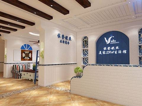 环艺室内设计美容院效果图（个人主页-ZMTQ2MDUxODA=） - 家装设计 - 站酷设计师潘佳0603原创素材 - 站酷ZCOOL