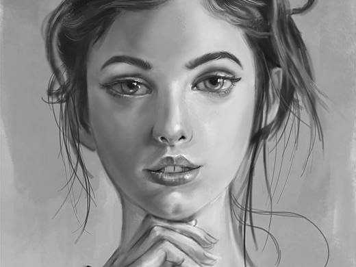 黑白稿头像练习