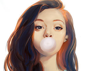 临摹-美女（个人主页-ZNjI4ODk2MA==） - 商业插画 - 站酷设计师凌薇_薇原创素材 - 站酷ZCOOL