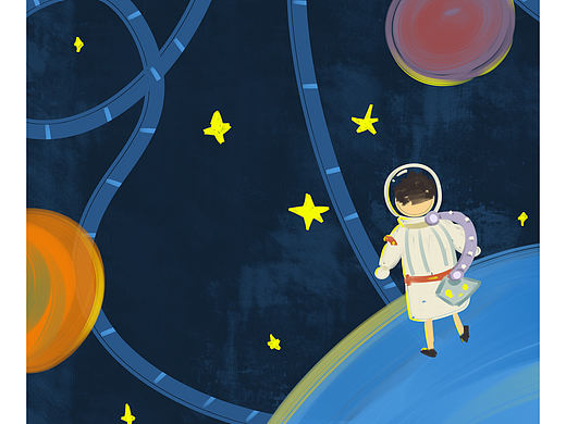 外太空（個人主頁-ZMzMzOTk2MTI=） - 兒童插畫 - 站酷設(shè)計師奶蓋味當(dāng)歸原創(chuàng)素材 - 站酷ZCOOL