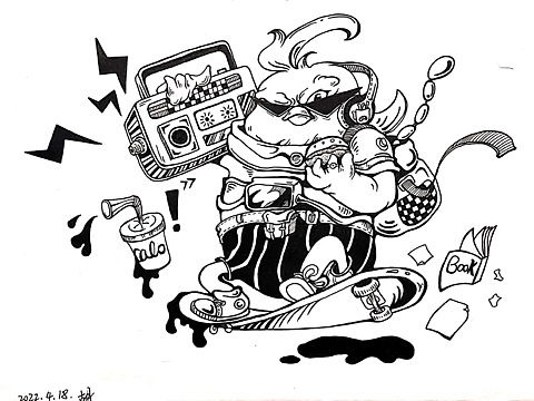 动物创意黑白