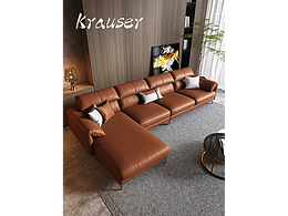 Krauser 效果圖表現(xiàn)-意式極簡 真皮沙發(fā)表現(xiàn)