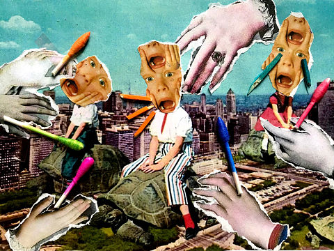 艺术拼贴插画