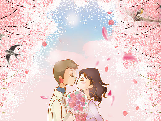 櫻花下（個人主頁-ZMjA0NjY4ODg=） - 宣傳物料 - 站酷設(shè)計師沐歌的歌原創(chuàng)素材 - 站酷ZCOOL