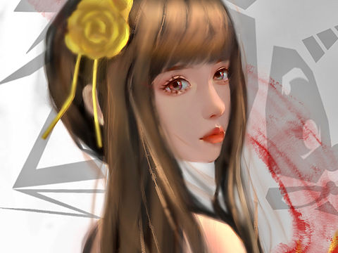 最近画的厚涂人像