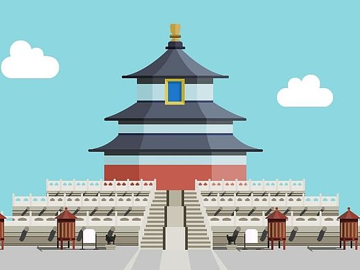 天壇 扁平 圖（個(gè)人主頁-ZMTI3MDcwNzY=） - 圖標(biāo) - 站酷設(shè)計(jì)師lisheng6933原創(chuàng)素材 - 站酷ZCOOL