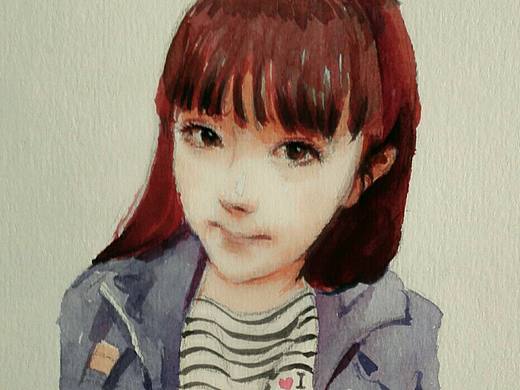 我只是想用水彩努力画最美的你。