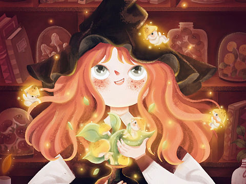 植物精灵与魔法师（个人主页-ZNTkzNjY4NDQ=） - 儿童插画 - 站酷设计师圆子插画原创素材 - 站酷ZCOOL