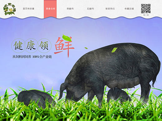 农场生鲜猪肉首页设计
