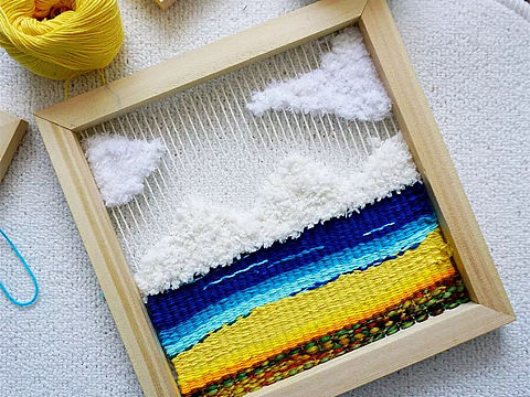 原创毛线画风景系列