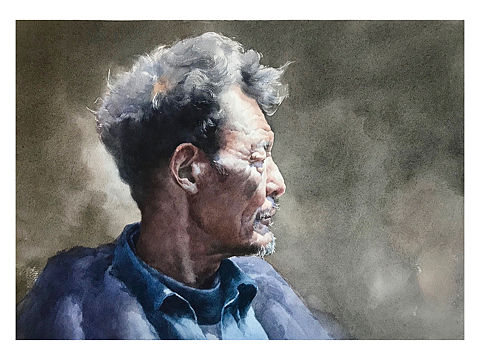 水彩老人 练习（个人主页-ZNDAwMTE5MzY=） - 绘画 - 站酷设计师没有角的蓝犀牛原创素材 - 站酷ZCOOL