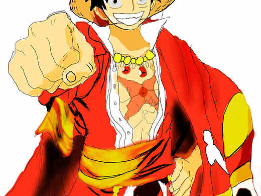 海贼王路飞（个人主页-ZMzUzNzQ5MzY=） - 单幅漫画 - 站酷设计师菜鸟必杀技原创素材 - 站酷ZCOOL