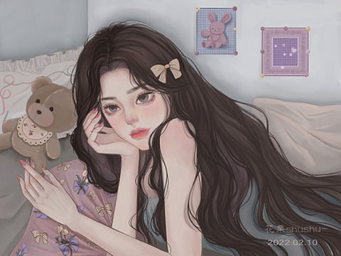 原创少女插画（个人主页-ZNjAyMDc4MTY=） - 艺术插画 - 站酷设计师花栗shushu原创素材 - 站酷ZCOOL