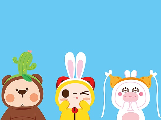 可爱插画设计表情包插画头像壁纸分享1983的战裤96原创q版萌娃插画