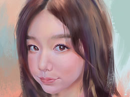 板绘厚涂美女含过程图