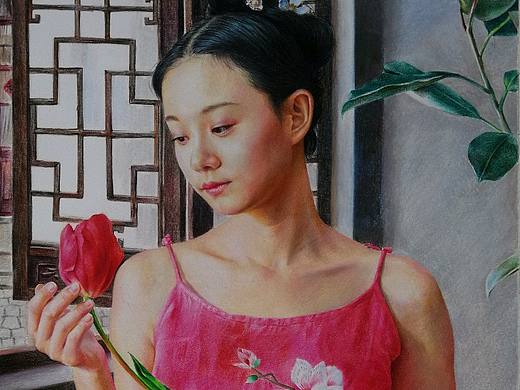 彩鉛作品《閨秀》（個(gè)人主頁(yè)-ZMzE2MTg4NjA=） - 繪畫(huà) - 站酷設(shè)計(jì)師浩軒手繪原創(chuàng)素材 - 站酷ZCOOL