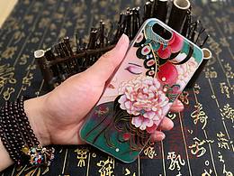 景泰蓝金丝沙画画手机壳，把艺术随时携带