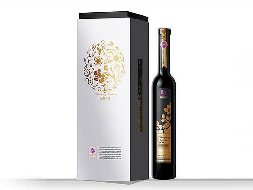 酒包装设计公司,蓝莓酒包装设计,酒瓶包装设计