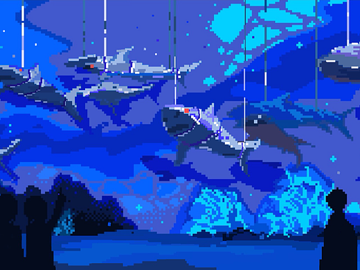 未来生态——像素插画（个人主页-ZNjI4NjE2NjA=） - 像素画 - 站酷设计师不好吃的棉花糖原创素材 - 站酷ZCOOL