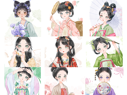 最近的一些水彩风格头像