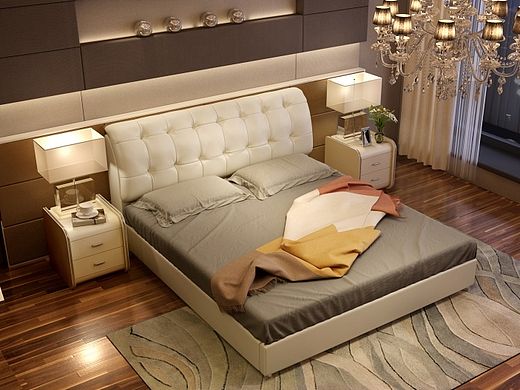 现代皮床3D设计 淘宝天猫家具3D效果图制作 Furniture designer 皮床3D