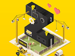 zcool更新的2.5D引導頁