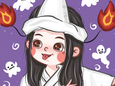 万圣节头像来啦（个人主页-ZNDkyNjY3NzY=） - 艺术插画 - 站酷设计师一只蛋er原创素材 - 站酷ZCOOL