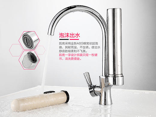 凯鹰厨卫净水龙头详情页设计