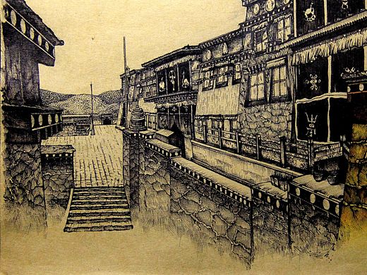 松赞林寺（个人主页-ZMTUxNTM1NjA=） - 创作习作 - 站酷设计师黄景辉原创素材 - 站酷ZCOOL