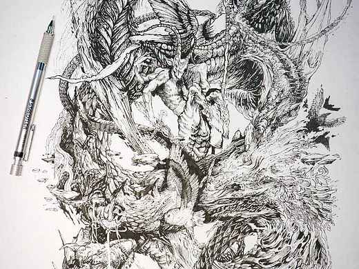 针管笔插画