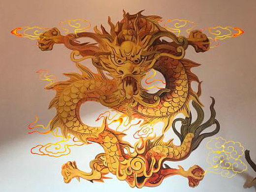 中国龙墙体彩绘