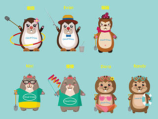 公司吉祥物-鼹鼠家族