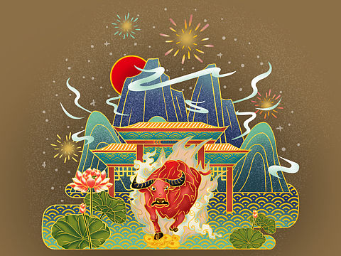 中国风工笔风来一波