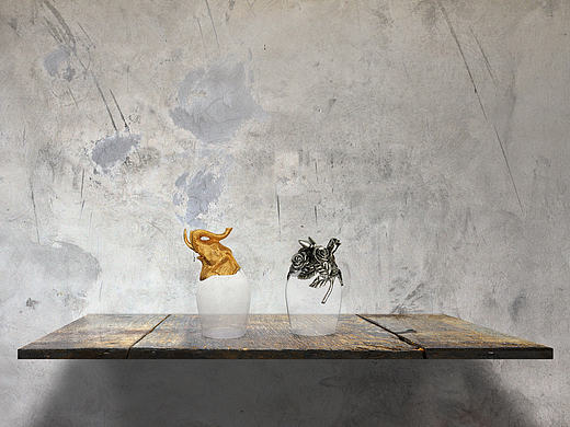 一组酒杯效果图