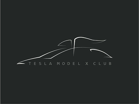 Tesla model X club LOGO design