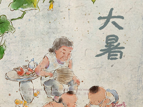 原创插画｜24节气｜大暑