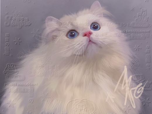 宠物猫咪头像插画