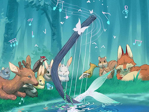 音樂想象（個人主頁-ZMzg1NjE3MDQ=） - 兒童插畫 - 站酷設(shè)計(jì)師白蒲WhitePU原創(chuàng)素材 - 站酷ZCOOL