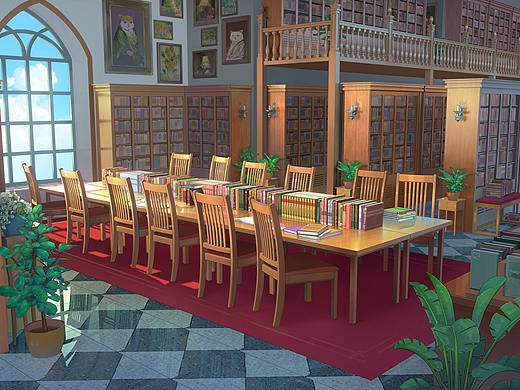 日系场景-图书馆