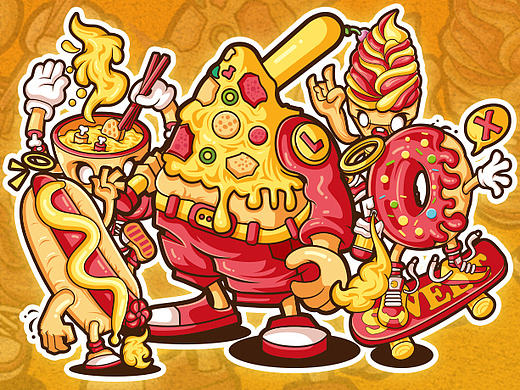 FOOD ILLUSTRATION-潮流食物插画