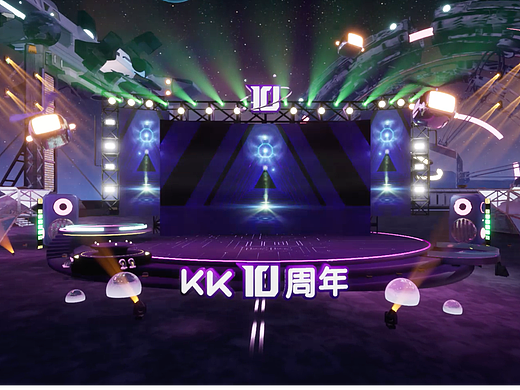 UE虚拟舞台灯光秀效果