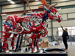 原创机甲美术陈列装置“擎天牛21”