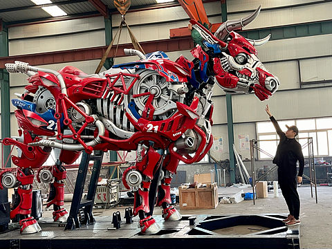 原创机甲美术陈列装置“擎天牛21”（个人主页-ZNTQzNjM3NDg=） - 手办/模玩 - 站酷设计师肖将军神奇炼兽师原创素材 - 站酷ZCOOL