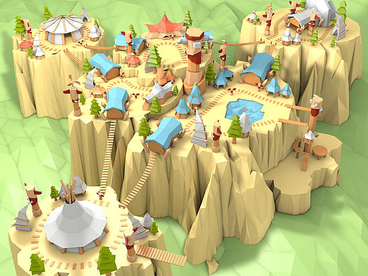 LOW POLY风格 雷霆崖